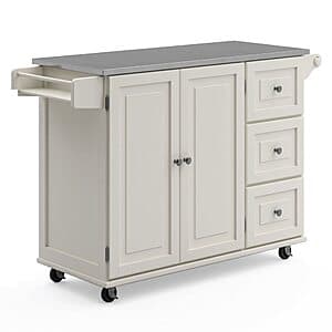 Homestyles Stainless Steel Top Kitchen Cart Rolling Mobile Island (Off White) $144.60 + Free S&H