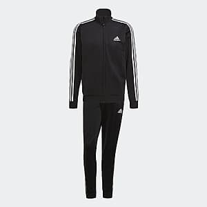 adidas Men's Essentials 3-Stripes Track Suit (Black/White) $28 + Free S&H