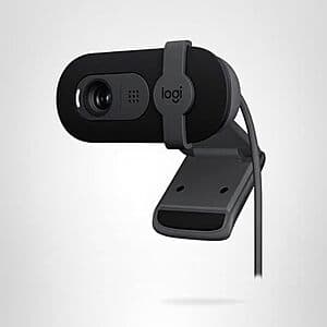 Logitech Brio 101 1080p USB Webcam w/ Mic, Privacy Shutter, Auto-Light Balance $25