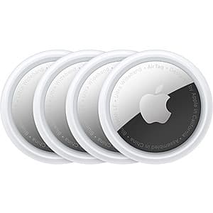 4-Pk Apple AirTag Bluetooth Tracking Devices (1st Gen) $57 + Free S&H w/ Prime