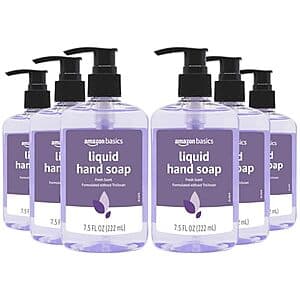 6-Pack 7.5-Oz Amazon Basics Original Liquid Hand Soap (Fresh Scent) $4.40 w/ Subscribe & Save