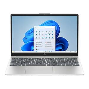 HP 15.6" Touch Laptop: Ryzen 7 7730U, 16GB RAM, 512GB SSD (Natural Silver) $375 + Free Shipping