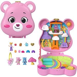 Polly Pocket x Care Bears Compact Travel Playset $12