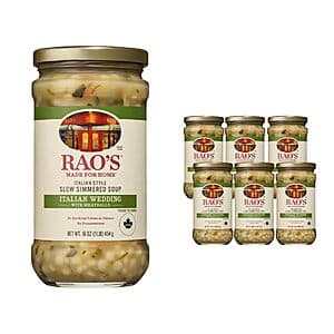 6-Pk 16-Oz Rao's Homemade Soup: Creamy Tomato $16.35, Italian Wedding $16.10 w/ S&S