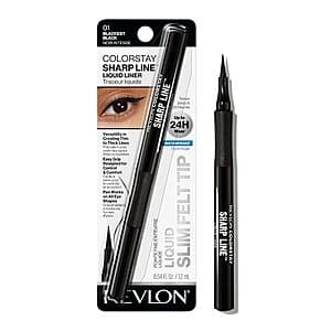 Revlon ColorStay Sharp Line Longwear Liquid Eyeliner Pen (Blackest Black) $3.55 w/ Subscribe & Save