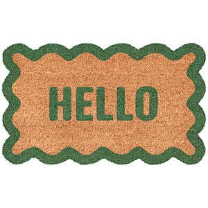 Mainstays by Becky G. & Alejandra 18" x 30" "Hello" Coir Outdoor Mat (Blue or Green) $2 & More