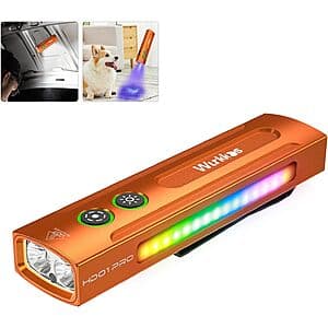 Wurkkos 1200 Lumens 6-in-1 Magnetic Flashlight (HD01 PRO, Orange) $34.10 + Free S&H