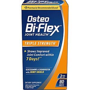 Osteo Bi-Flex Joint Health Supplements: 80-Ct Triple Strength Glucosamine Chondroitin $7.60 w/ S&S & More