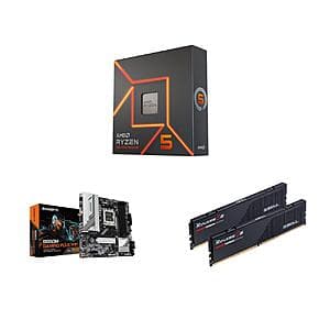 AMD Ryzen 5 7600X CPU + GIGABYTE B650M Plus MB + 32GB G.SKILL DDR5 6K RAM $330 + 1TB Kingston NV2 SSD + Free S&H