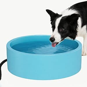 125-Oz AWLYLNLL Large Outdoor Winter Heated Water Bowl for Cats & Dogs (3 Colors) from $6
