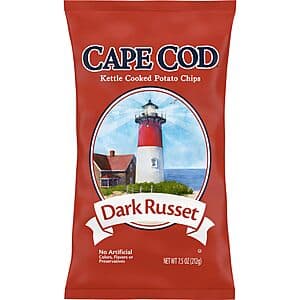 Select Locations: 7.5-Oz Cape Cod Kettle Cooked Potato Chips (Dark Russet) $2.80 or Less