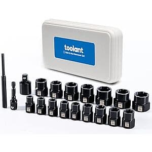 19-Piece toolant Impact Bolt & Nut Remover Set $19.80
