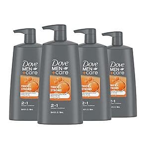 4-Pack 25.4-Oz Dove Men + Care 2-in-1 Shampoo and Conditioner (Thick + Strong) $16.80 w/ Subscribe & Save