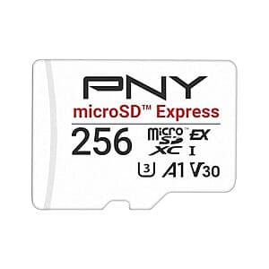 256GB PNY microSD Express UHS-I U3 V30 A1 microSDXC Flash Memory Card $35 + Free S/H for Prime Members