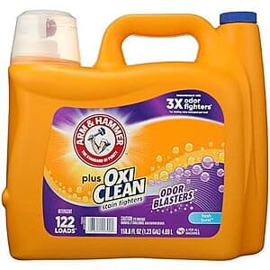 158.6-Oz Arm & Hammer Plus OxiClean Liquid Laundry Detergent (Fresh Burst Scent) $10 w/ S&S