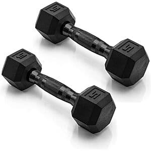 CAP Barbell Coated Hex Dumbbell Weights: 8-lb Pair $22, 5-lb Pair $14