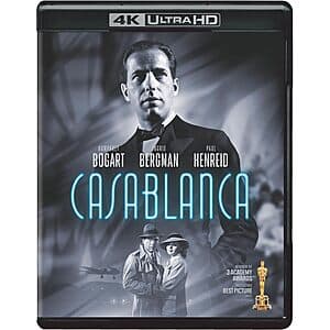 Casablanca (4K Ultra HD + Blu-ray) $12.25