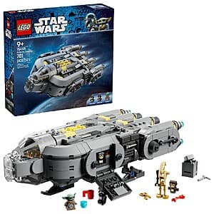 LEGO Star Wars Anzellan Starship set box featuring the detailed 701-piece spacecraft model with minifigures and blue/gray starship design.