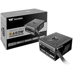 Thermaltake Smart BM3 850W 80Plus Bronze Semi-Modular ATX Power Supply $33