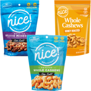 Nice! Snack Nuts: 8.75-Oz Roasted Mixed Nuts, 8.5-Oz Roasted Whole Cashews $3 & More + Free Store Pickup on $10+ Order