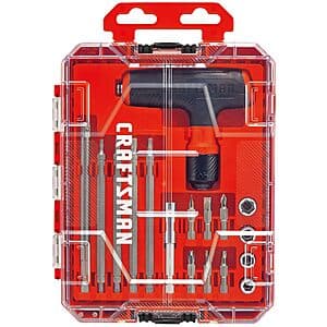 20-Pc Craftsman Ratcheting T-Handle Set $21.60 or less