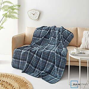 Select Walmart Stores: 50" x 60" Mainstays Flannel Fleece Throw Blanket (Various) $3 + Free Store Pickup