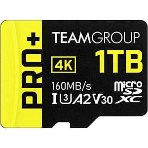 1TB TEAMGROUP Pro+ UHS-I/U3 Class 10 microSDXC Memory Card w/ Adapter $98 + Free S&H
