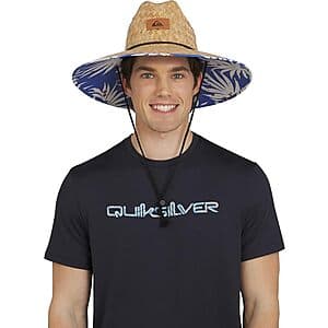 Prime Members: Quiksilver Men's Wide Brim Lifeguard Straw Sun Hat (Blue, XXL) $9.50 + Free S/H