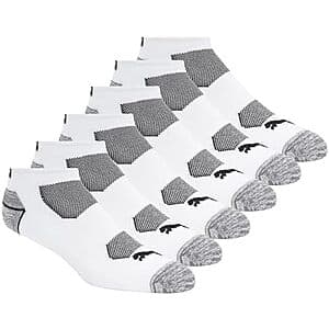 6-Pack PUMA Men's Low Cut Socks (White) $6.85 w/ Subscribe & Save