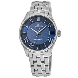 Men's Hamilton Jazzmaster 40mm Swiss Automatic Stainless Watch w/ Blue Dial $499 + Free S&H