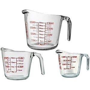 3-pc Anchor Hocking Glass Measuring Cups Set $15