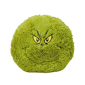 16" Ruz Round Pillow Plush w/ Embroidered Face: Grinch or Stitch $6.70