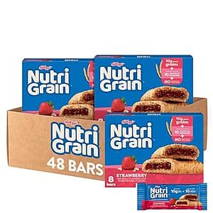 6-Pk 8-Ct Nutri-Grain Soft Baked Breakfast Bars (Strawberry) $8.10 w/ Subscribe & Save