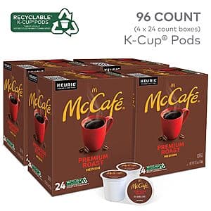 96-Count McCafe Premium Roast Coffee Keurig K-Cup Pods (Medium Roast) $35.90 w/ Subscribe & Save