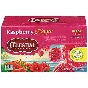 20-Count Celestial Seasonings Herbal Tea (Raspberry Zinger) $2.10 w/ Subscribe & Save
