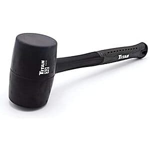 32-Oz Titan Rubber Mallet w/ 15" Textured Grip Shock Absorbing Fiberglass Handle $7.50