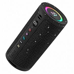 BassBloom Roar 3 20W IPX6 Waterproof Portable Bluetooth 5.4 Speaker (Glossy Black) $12