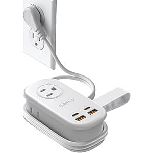 65W ORICO 7-in-1 GaN USB Travel Power Strip Charging Station $19.80