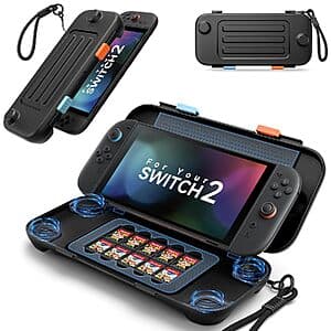JSAUX Hard PC Carrying Case for Nintendo Switch 2 (Black) $14