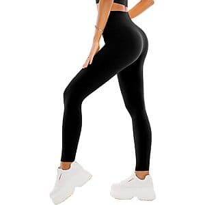 Sinophant Women's High Waisted Leggings (Various Colors / Styles) from $4