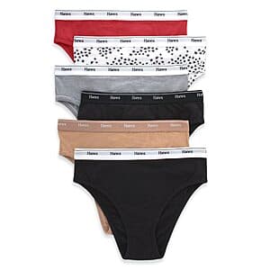 6-Pack Hanes Women's Originals Hi-Leg Panties (Assorted) $8.65