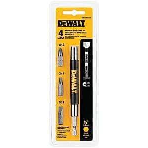 DeWALT 6" Magnetic Screwdriving Bit Drive Guide Set w/ 3 Bits $5.50 + Free S&H