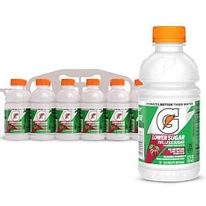 12-Pk 12-Oz Gatorade Lower Sugar Electrolyte Sports Drink (Glacier Cherry) $6.65 w/ S&S