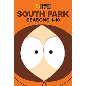 South Park: Seasons 1-10 Bundle (1997-2006) (Digital HD TV Show) $15