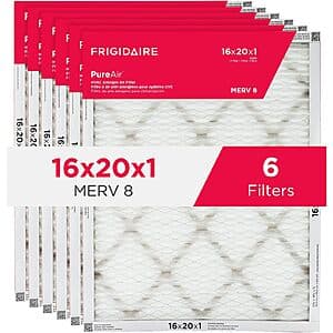 6-Pack Frigidaire PureAir MERV 8 Allergen Pleated AC Furnace Air Filters $32.50 w/ S&S + Free S&H