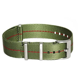 22mm Wide BluShark AlphaShark Slim Nylon Watch Strap (Polished Stainless) 3 for $18.40 + Free S&H on $50+