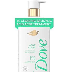 18.5-Oz Dove Body Wash (Acne Clear) $6 w/ S&S