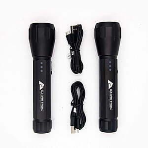 2-Pack Ozark Trail 500 Lumen Rechargeable LED Flashlight w/ Built-in 18650 Battery $6.50