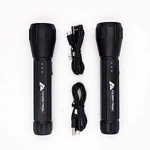 2-Pack Ozark Trail 500 Lumen Rechargeable LED Flashlight w/ Built-in 18650 Battery $6.50 