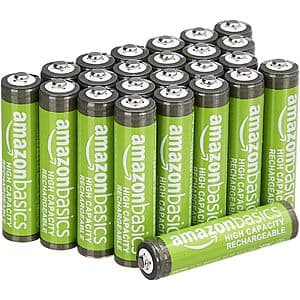 24-Pack Amazon Basics Rechargeable AAA NiMH 850 mAh 1.2V Batteries $12.35 w/ Subscribe & Save